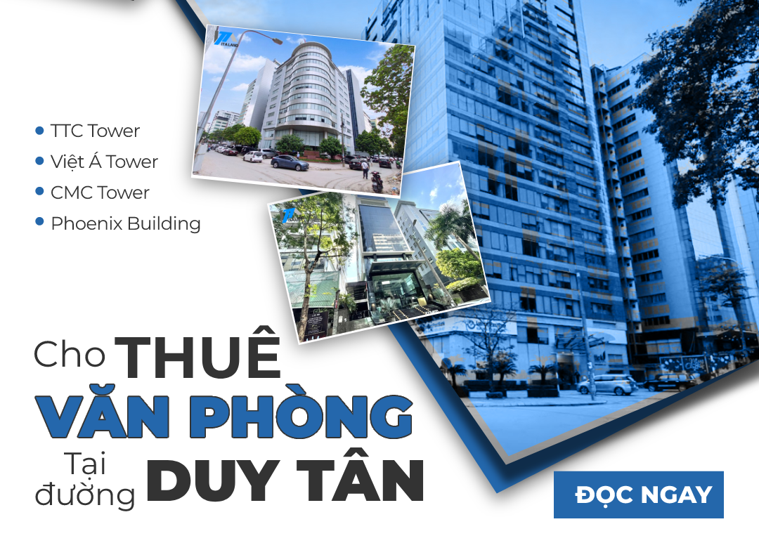 Cho thuê văn phòng tại đường Duy Tân