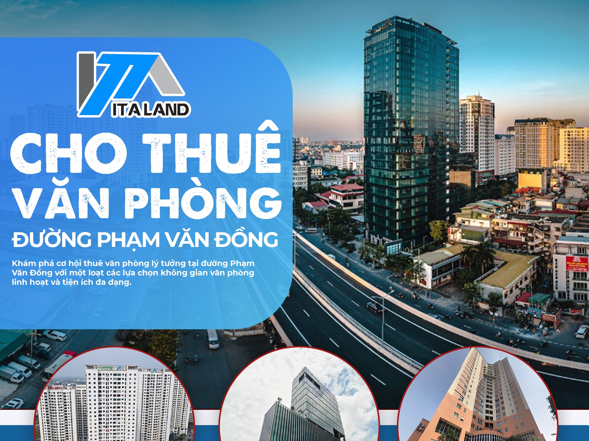 Cho thuê văn phòng tại đường Phạm Văn Đồng