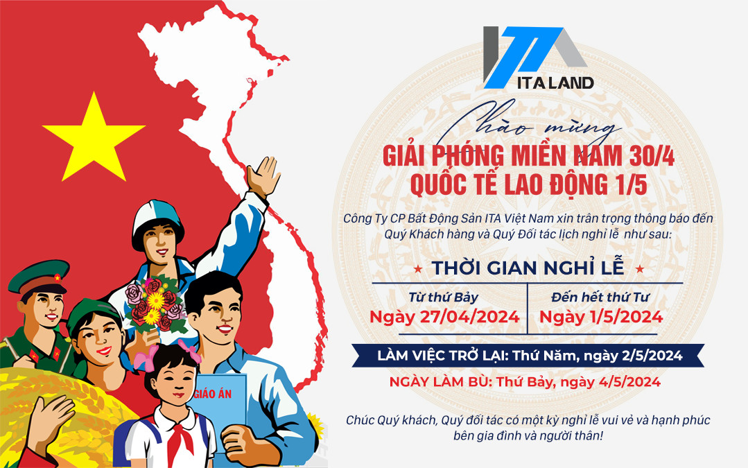 Thông báo nghỉ lễ 30/4/ - 1/5, Giỗ Tổ Hùng Vương 2024