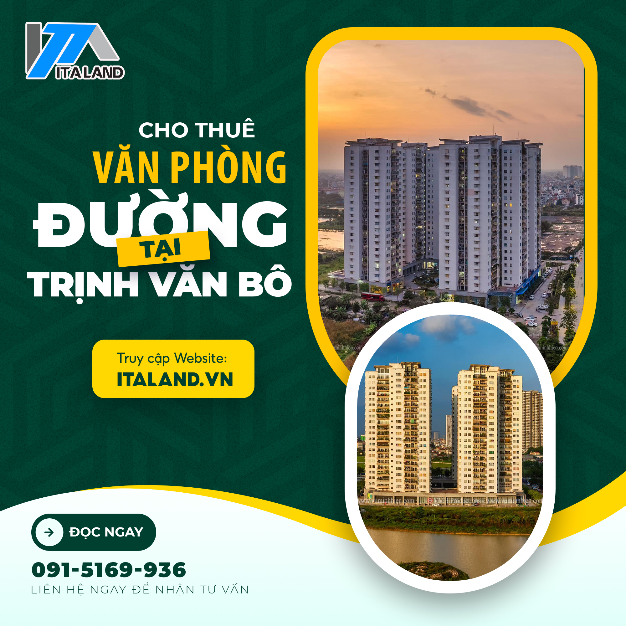 Tổng hợp mặt bằng cho thuê văn phòng tại đường Trịnh Văn Bô, Nam Từ Liêm