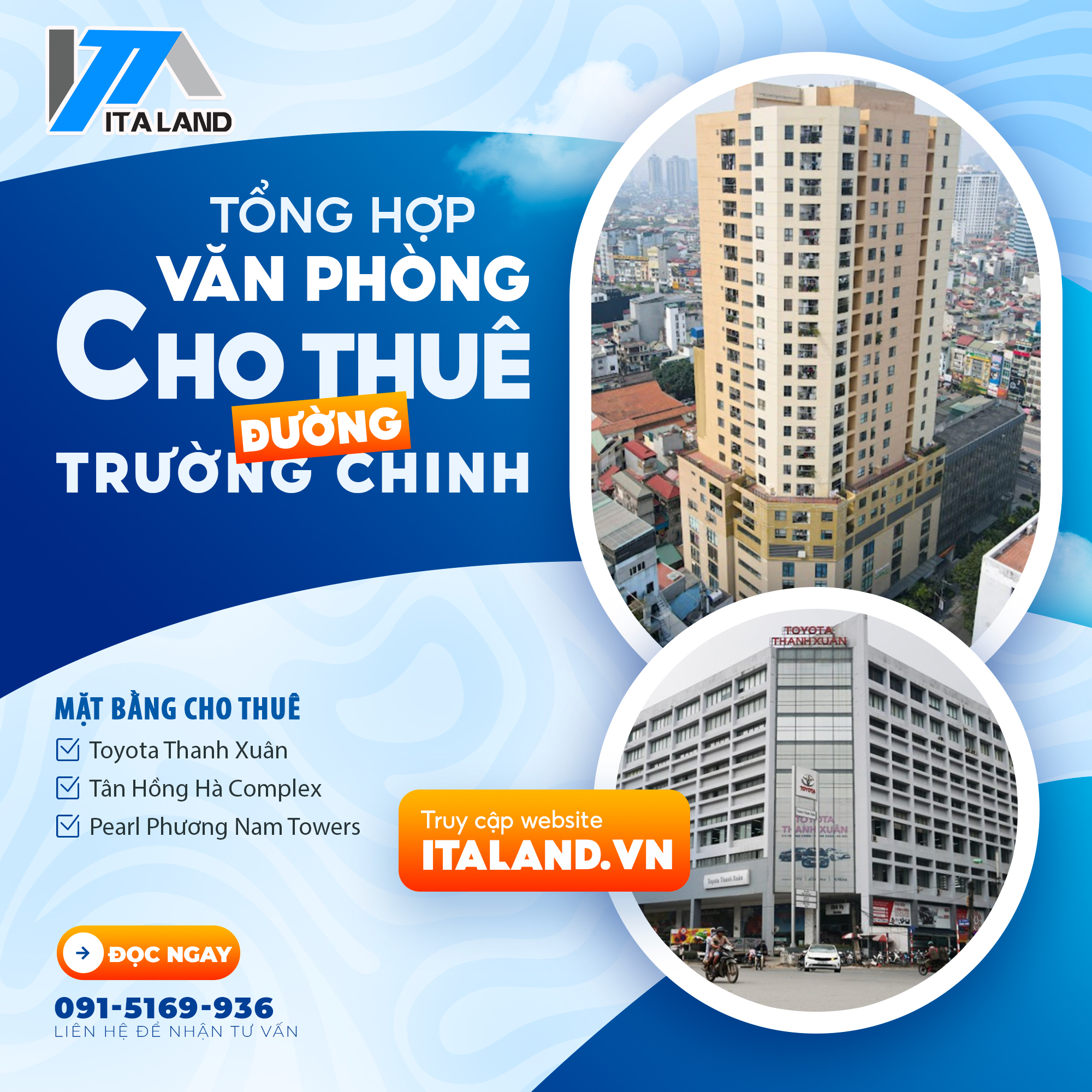Tổng hợp mặt bằng cho thuê văn phòng tại đường Trường Chinh, Thanh Xuân