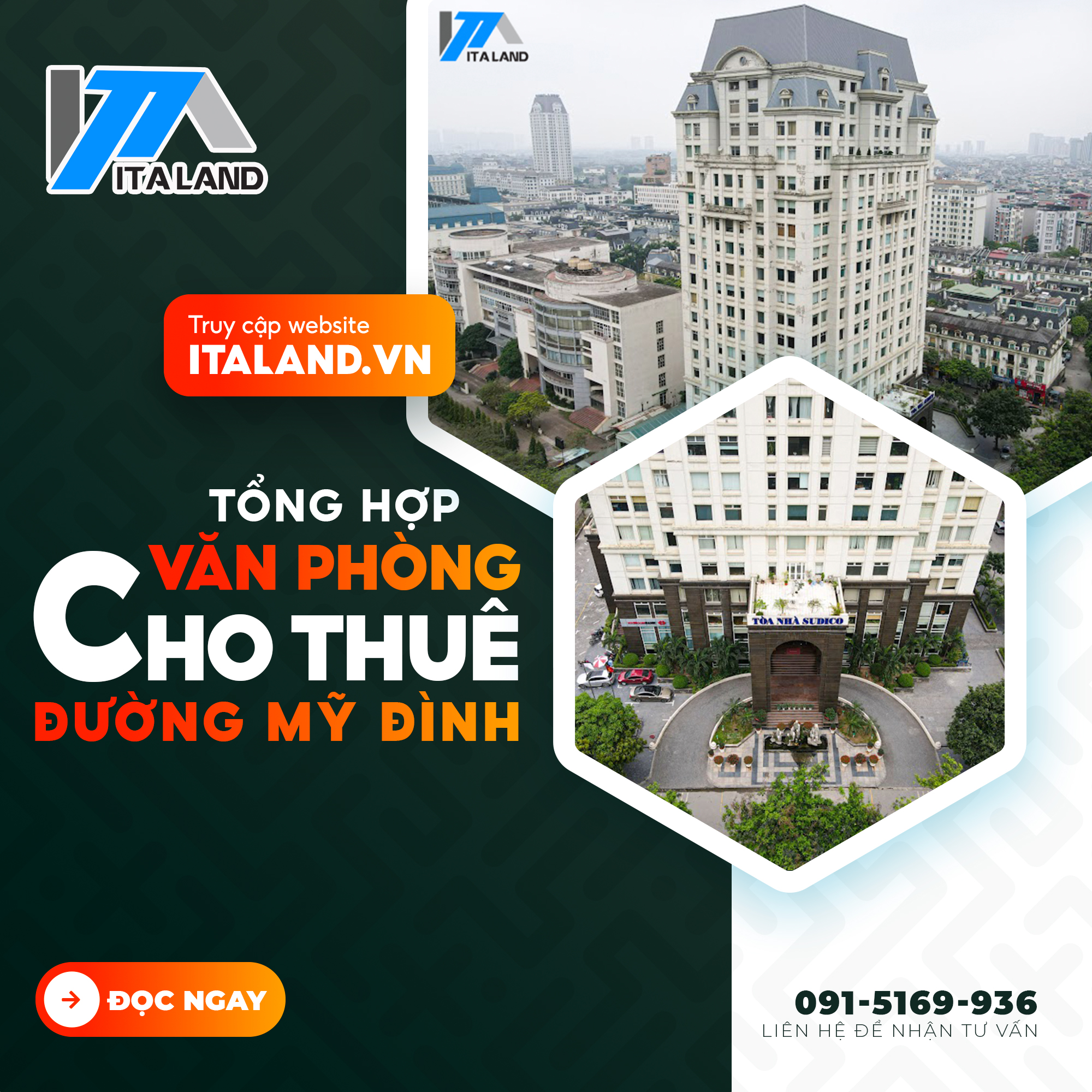 Tổng hợp mặt bằng cho thuê văn phòng tại đường Mỹ Đình, Nam Từ Liêm