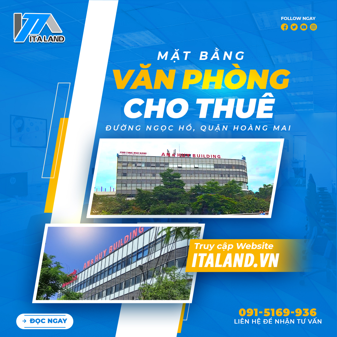 Tổng hợp mặt bằng cho thuê văn phòng tại đường Ngọc Hồi, Hoàng Mai