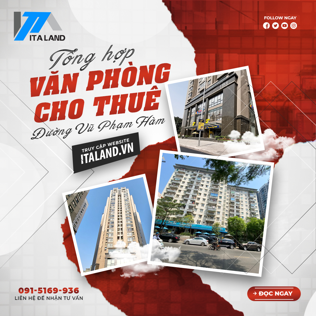 Tổng hợp mặt bằng cho thuê văn phòng tại đường Vũ Phạm Hàm, Cầu Giấy