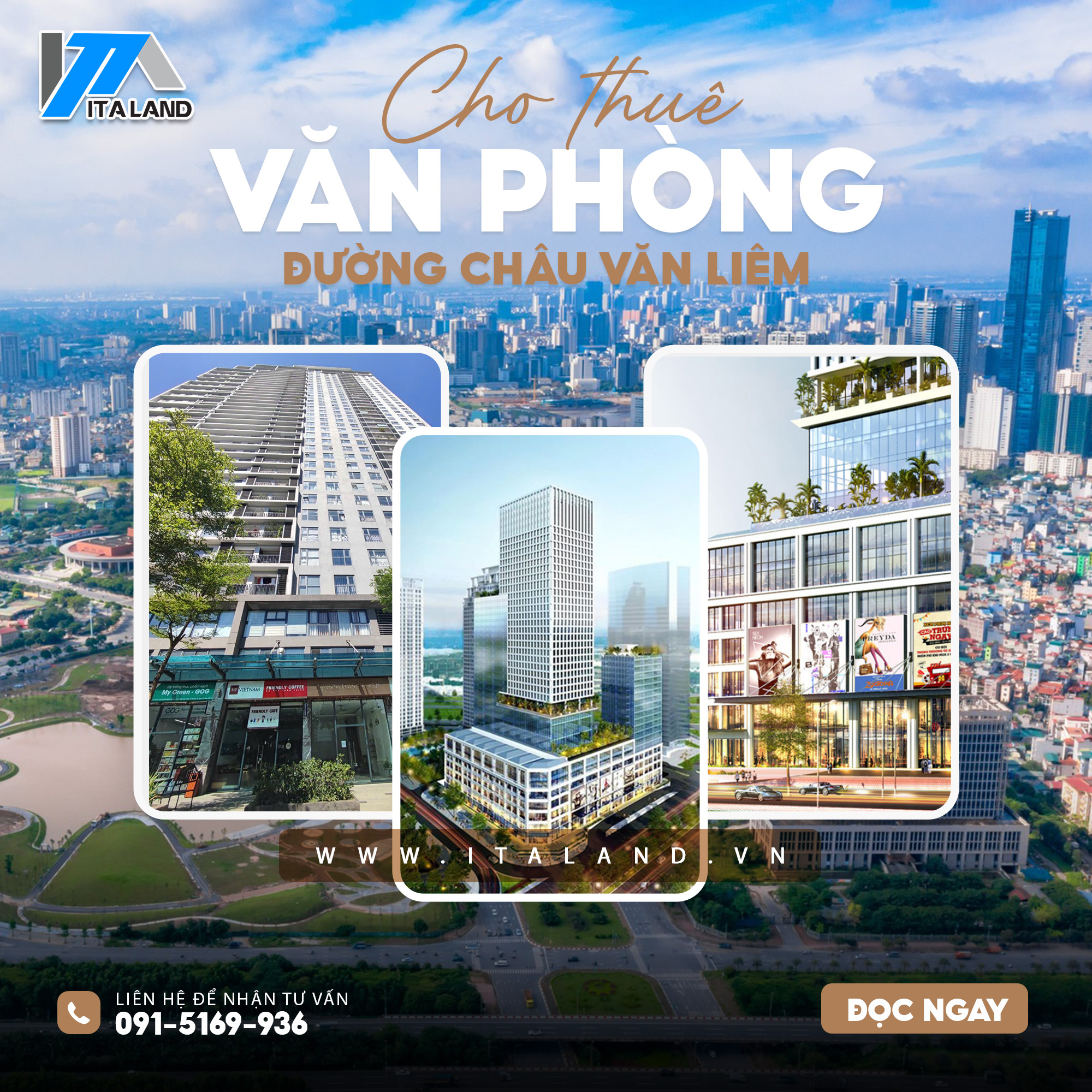 Tổng hợp mặt bằng cho thuê văn phòng tại đường Châu Văn Liêm, Nam Từ Liêm