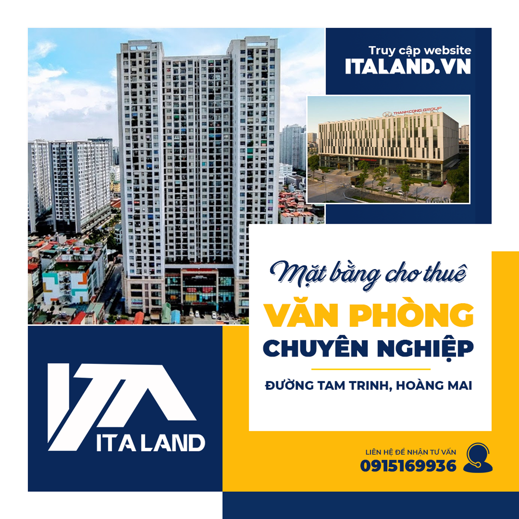 Tổng hợp mặt bằng cho thuê văn phòng tại đường Tam Trinh, Hoàng Mai