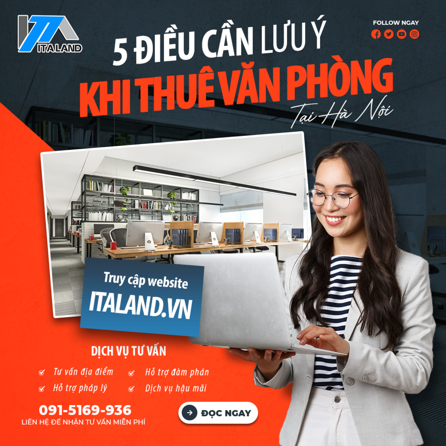 5 điều cần lưu ý khi thuê văn phòng tại Hà Nội