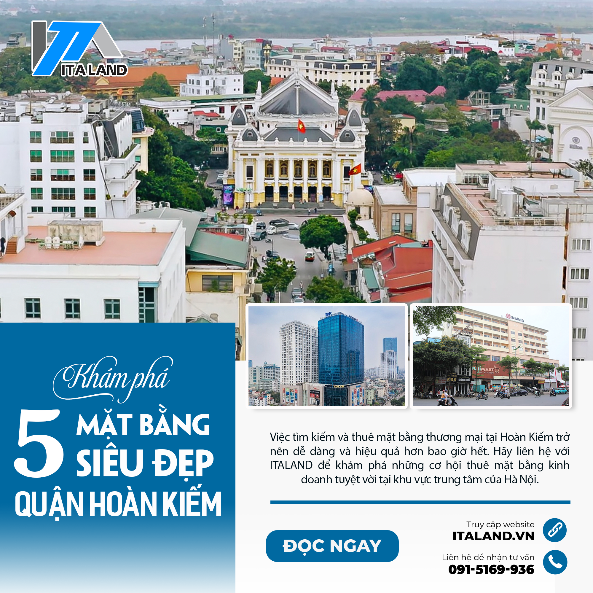 Điểm danh 5 mặt bằng siêu đẹp tại quận Hoàn Kiếm