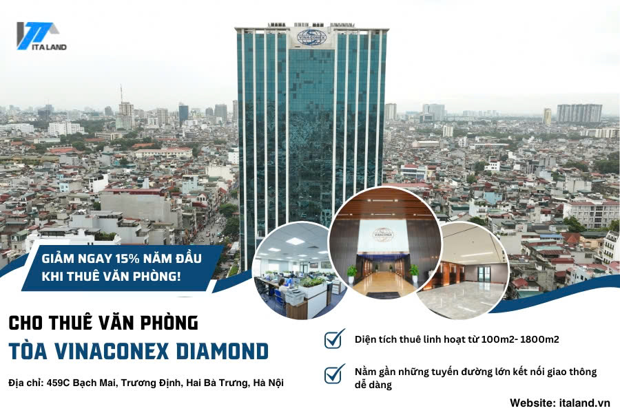 ƯU ĐÃI CỰC LỚN THÁNG 9 KHI THUÊ VĂN PHÒNG VINACONEX DIAMOND TẠI HAI BÀ TRƯNG 
