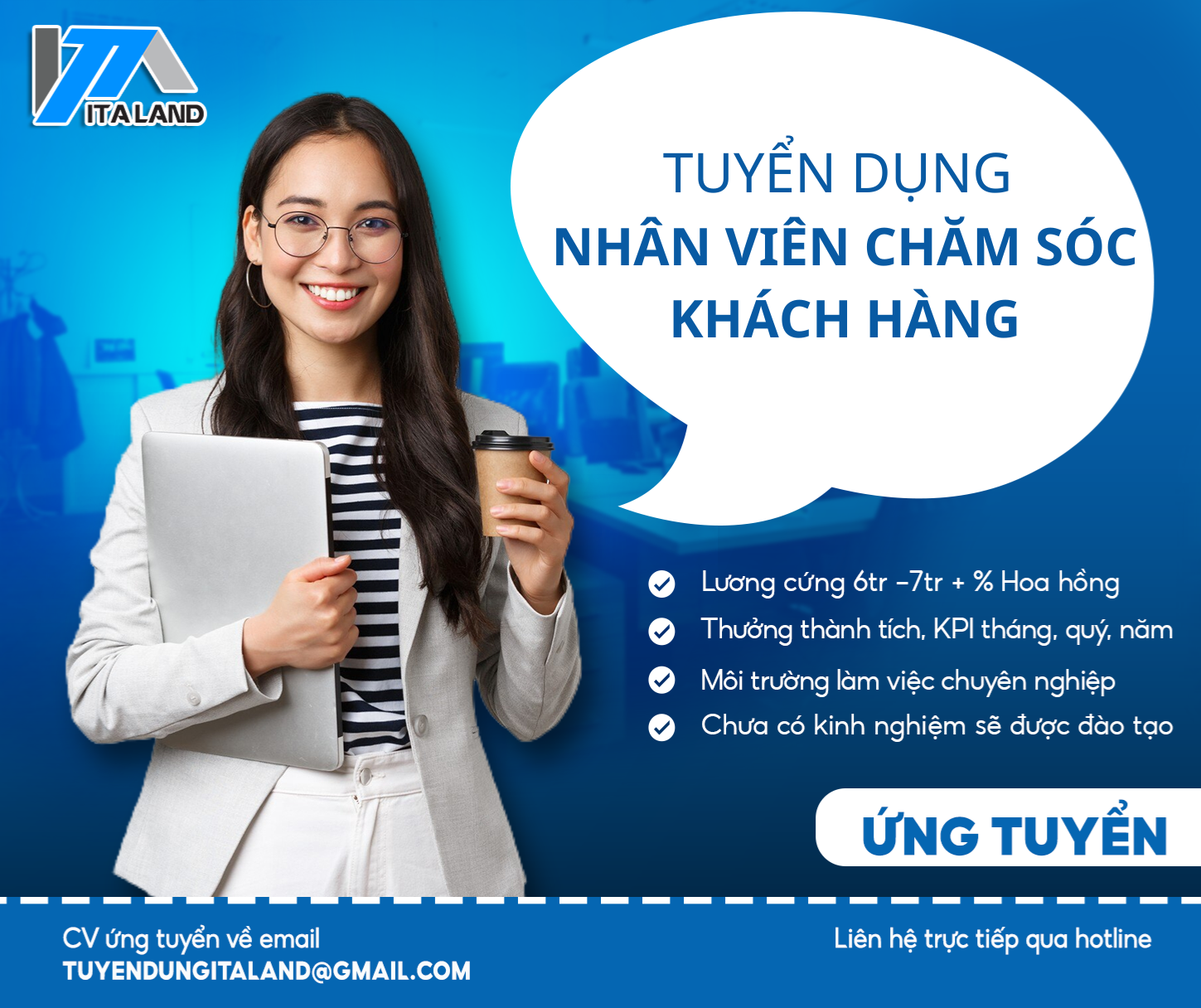 TUYỂN DỤNG NHÂN VIÊN CHĂM SÓC KHÁCH HÀNG