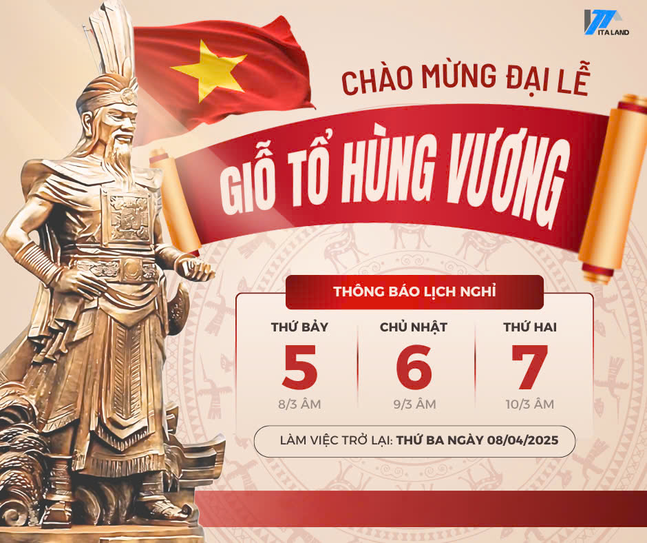 THÔNG BÁO NGHỈ LỄ GIỖ TỔ HÙNG VƯƠNG 2025