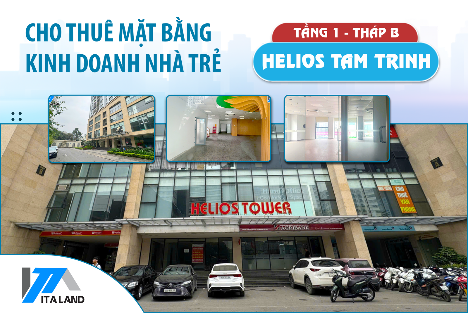 Cho thuê mặt bằng tầng 1 làm nhà trẻ tại Helios Tam Trinh – Tháp B