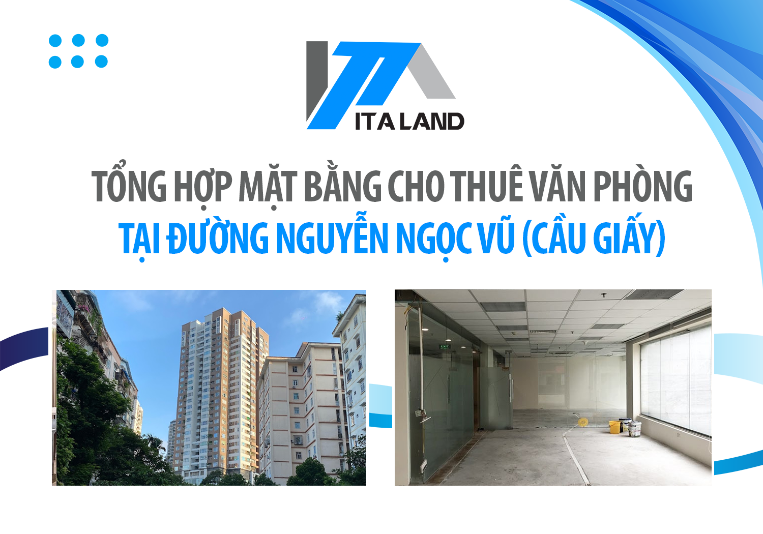 Tổng hợp mặt bằng cho thuê văn phòng tại đường Nguyễn Thị Thập (Cầu Giấy)