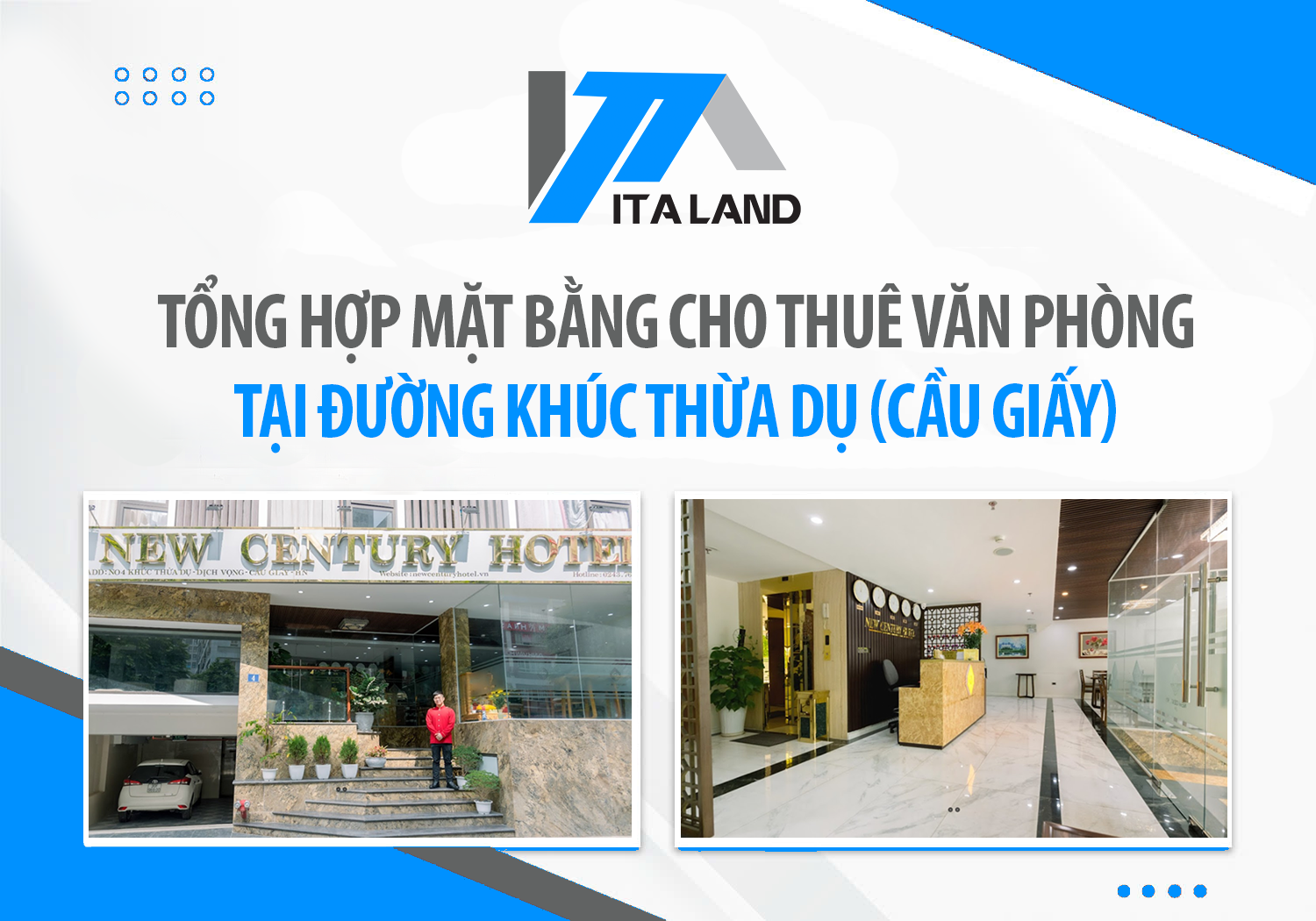 Tổng hợp mặt bằng cho thuê văn phòng tại đường Khúc Thừa Dụ (Cầu Giấy)