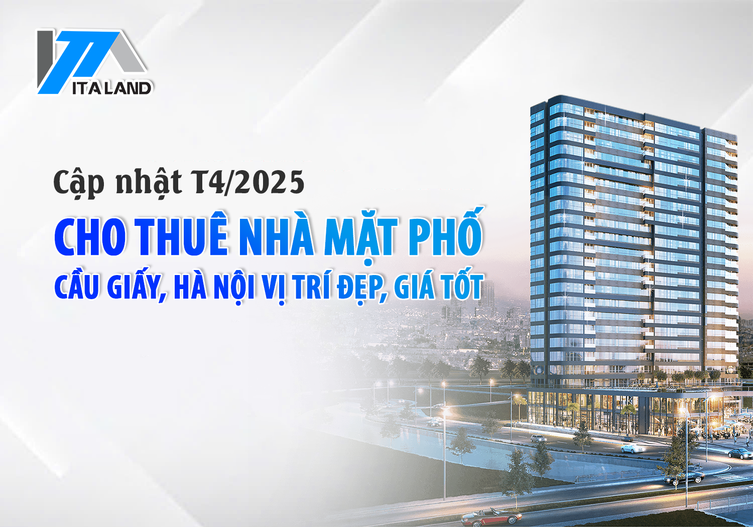 Cập nhật T4/2025: Cho thuê nhà mặt phố Cầu Giấy, Hà Nội vị trí đẹp, giá tốt 