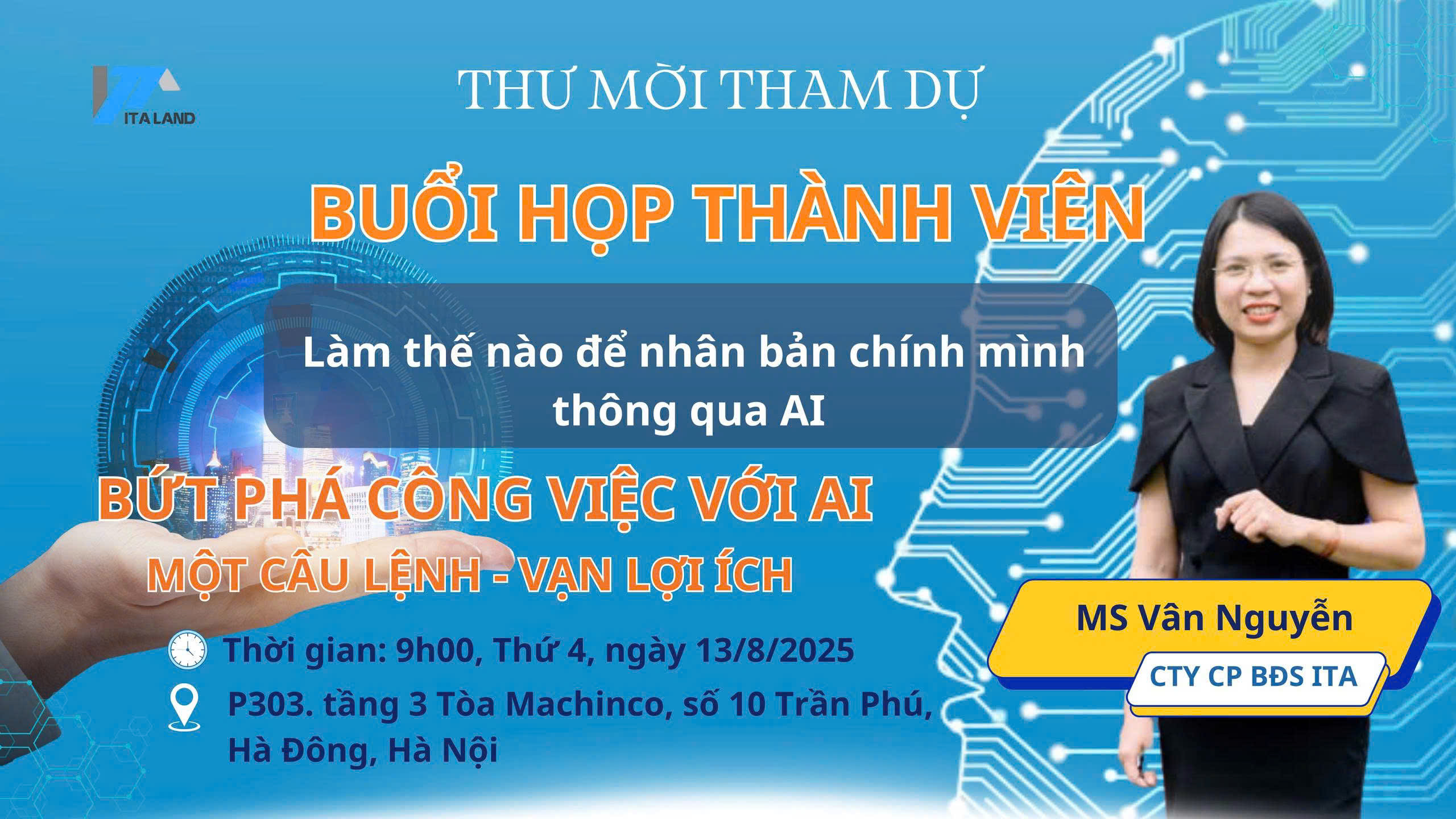 Bứt phá công việc với AI chỉ với một câu lệnh tại CLB môi giới BĐS Tinh hoa
