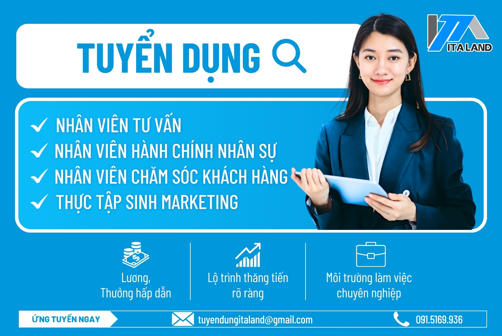 Italand thông báo mở đợt tuyển dụng lớn nhất năm 2025 với nhiều cơ hội việc làm hấp dẫn