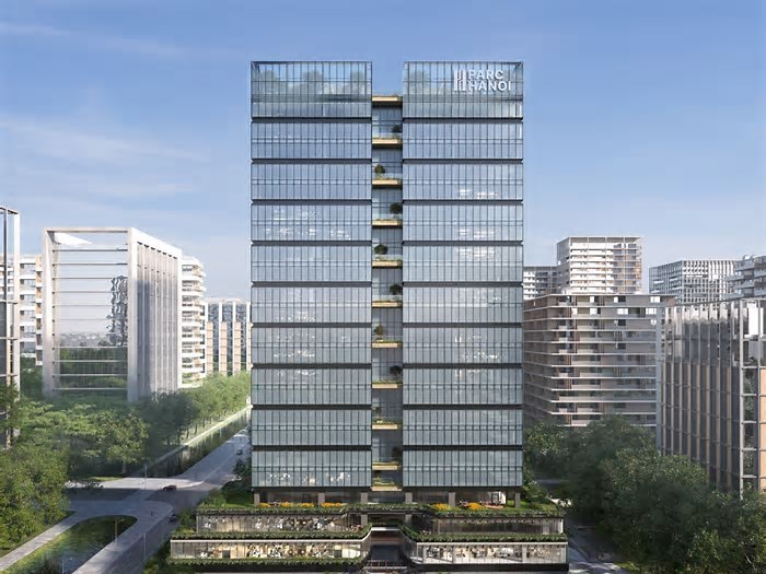 Indochina Kajima cất nóc Parc Hanoi – Dự án văn phòng hạng A chuẩn quốc tế tại Tây Hồ Tây