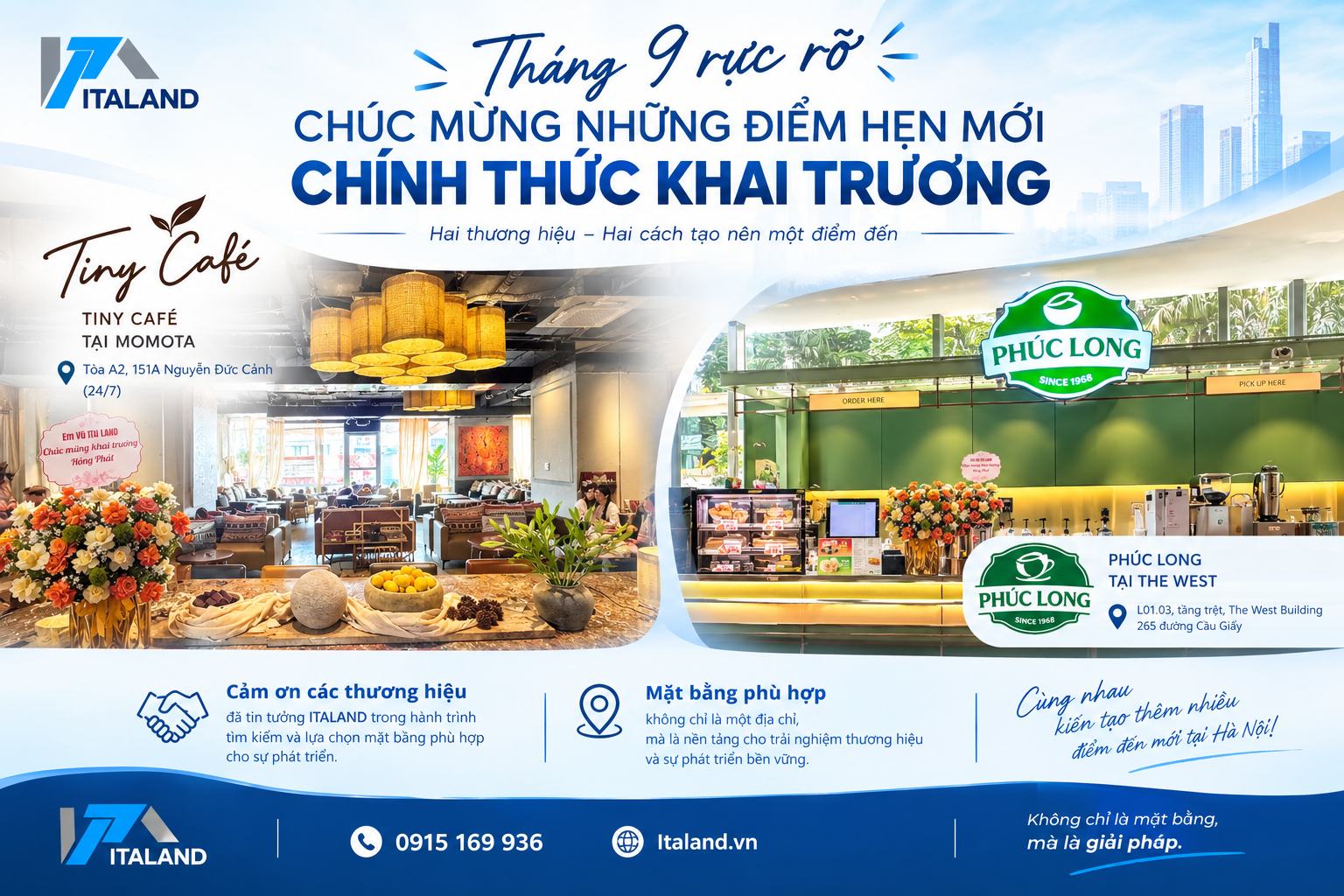Tháng 9 Rực Rỡ: Chúc Mừng Tiny Café và Phúc Long Khai Trương Điểm Đến Mới