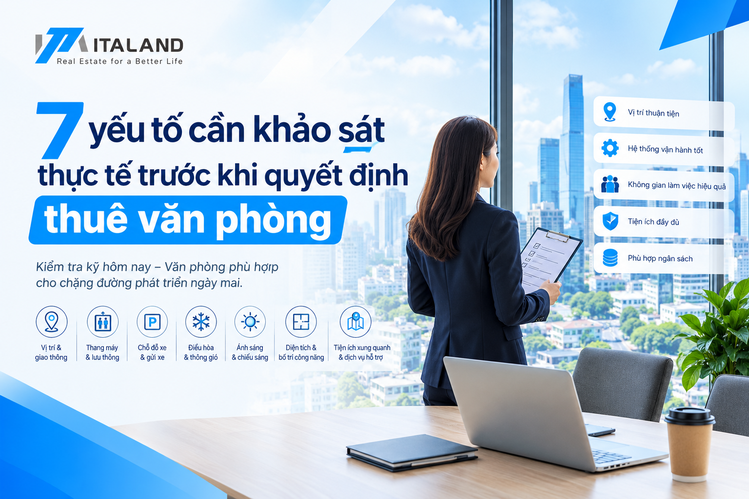 7 yếu tố cần khảo sát thực tế trước khi quyết định thuê văn phòng