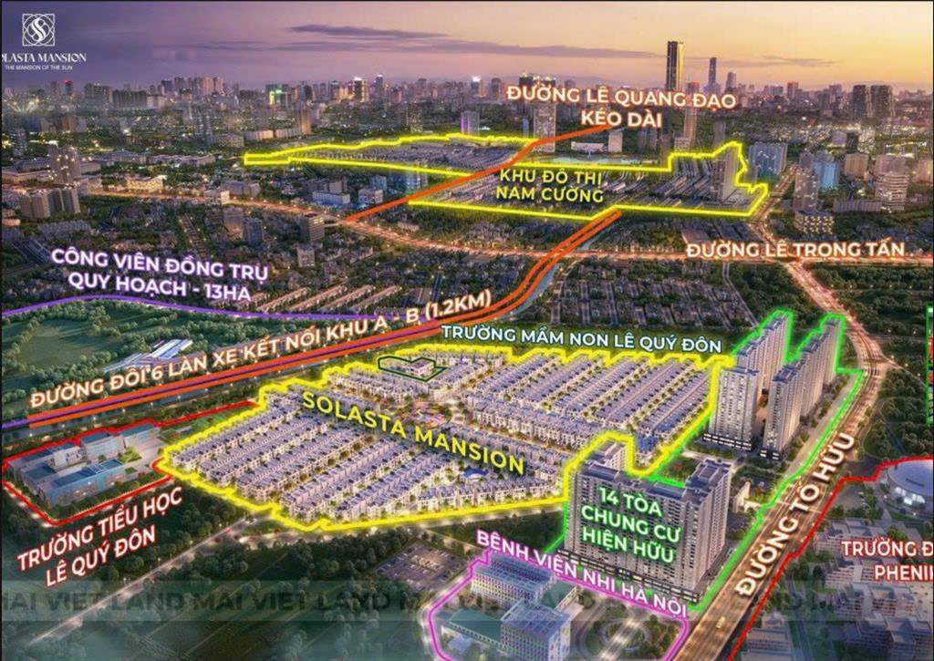 Solasta Mansion có vị trí đắc địa tiếp giáp với nhiều khu vực trung tâm của thủ đô