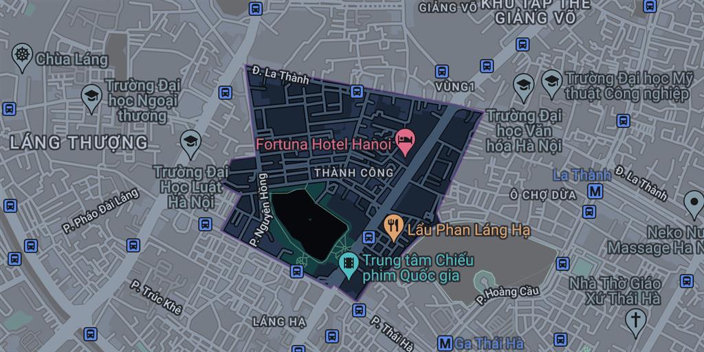 Tổng hợp mặt bằng cho thuê văn phòng tại đường Thành Công, Ba Đình